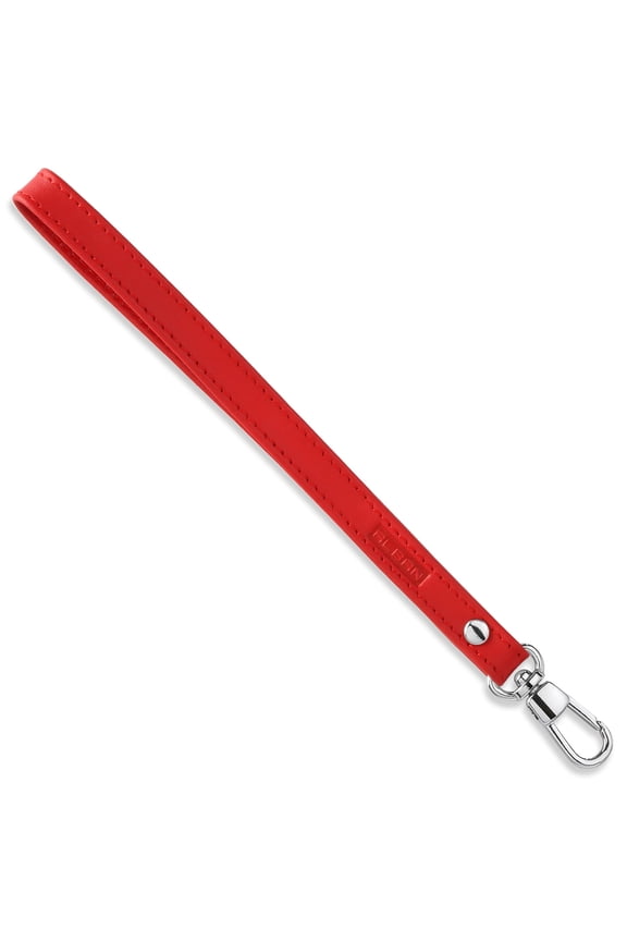 Leather Wrist Strap for Wallet, Clutch, Keys, Purse, Keychain - Red