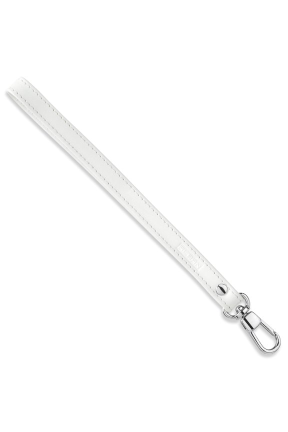 Leather Wrist Strap for Wallet, Clutch, Keys, Purse, Keychain - White