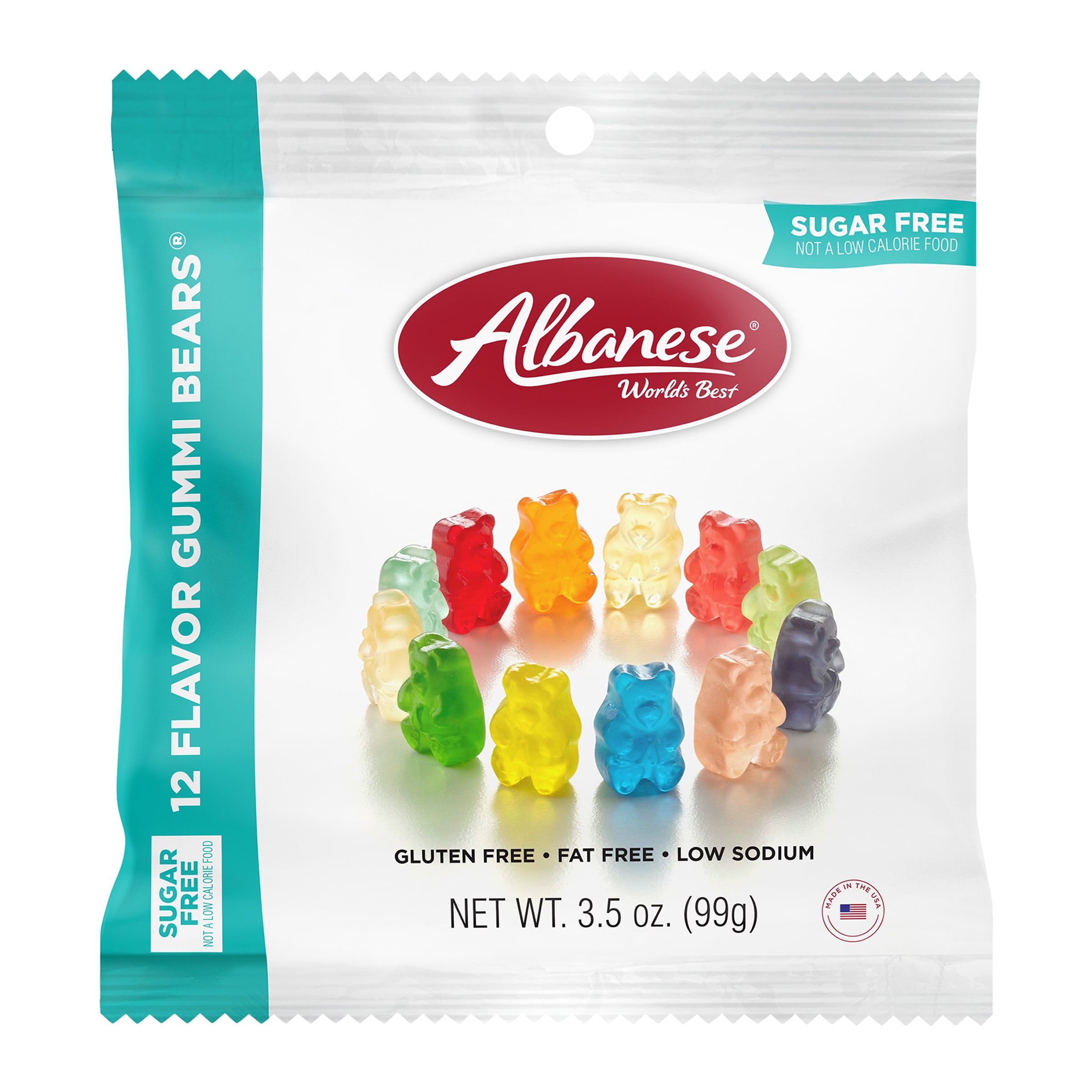 Albanese 12 Flavor Zero Sugar Gummi Bears, 3.5 oz