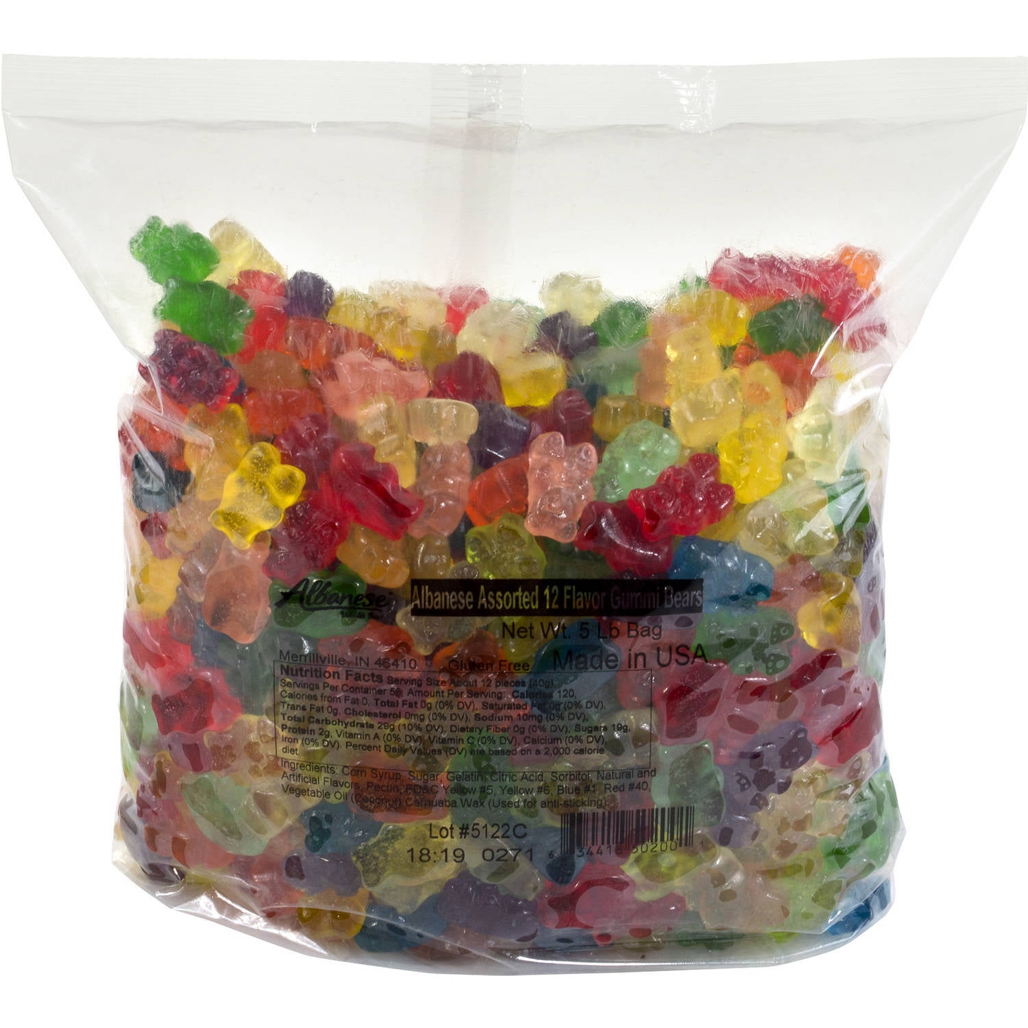 5 Natural Flavor Gummi Bears Candy - Bulk Bags