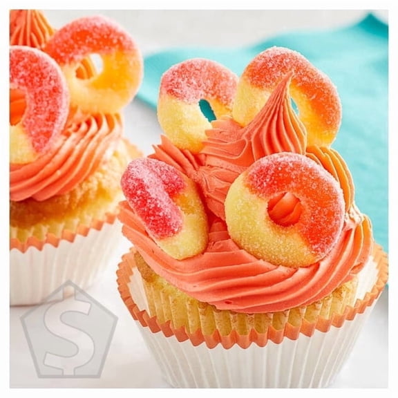 Albanese Gummi Peach Rings 4.5 lb. - 4/Case