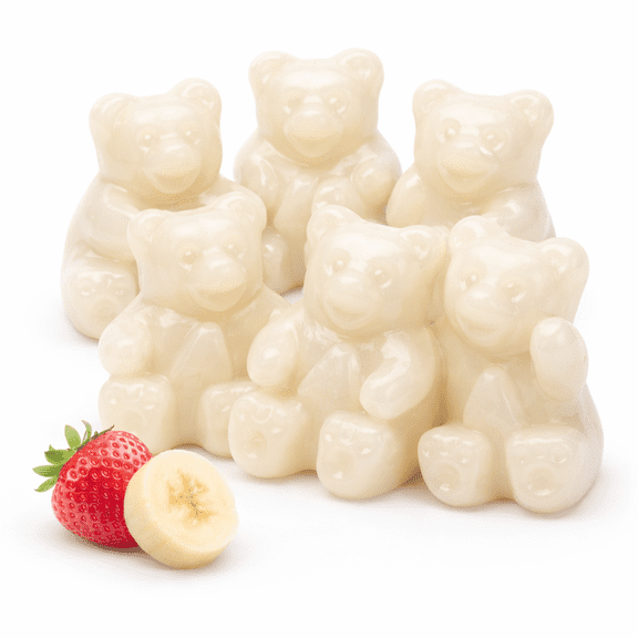 Albanese Gummy Bears - White Strawberry Banana - 5 lb