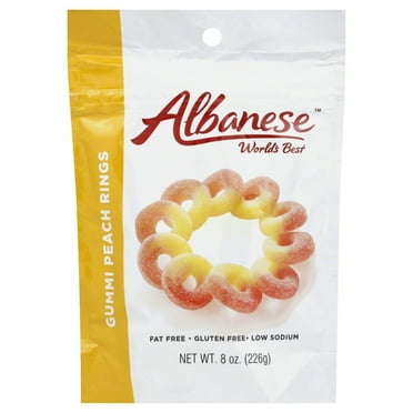 Albanese Peach Ring Candy, 8 Oz