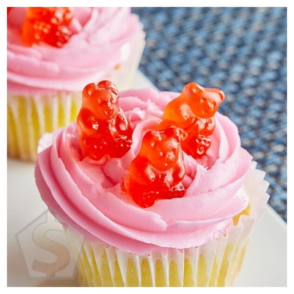 Albanese Strawberry Gummi Bears 5 lb. - 4/Case