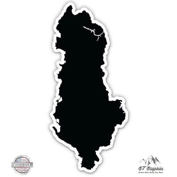 Albania - 5" Vinyl Sticker - For Car Laptop I-Pad - Waterproof Decal