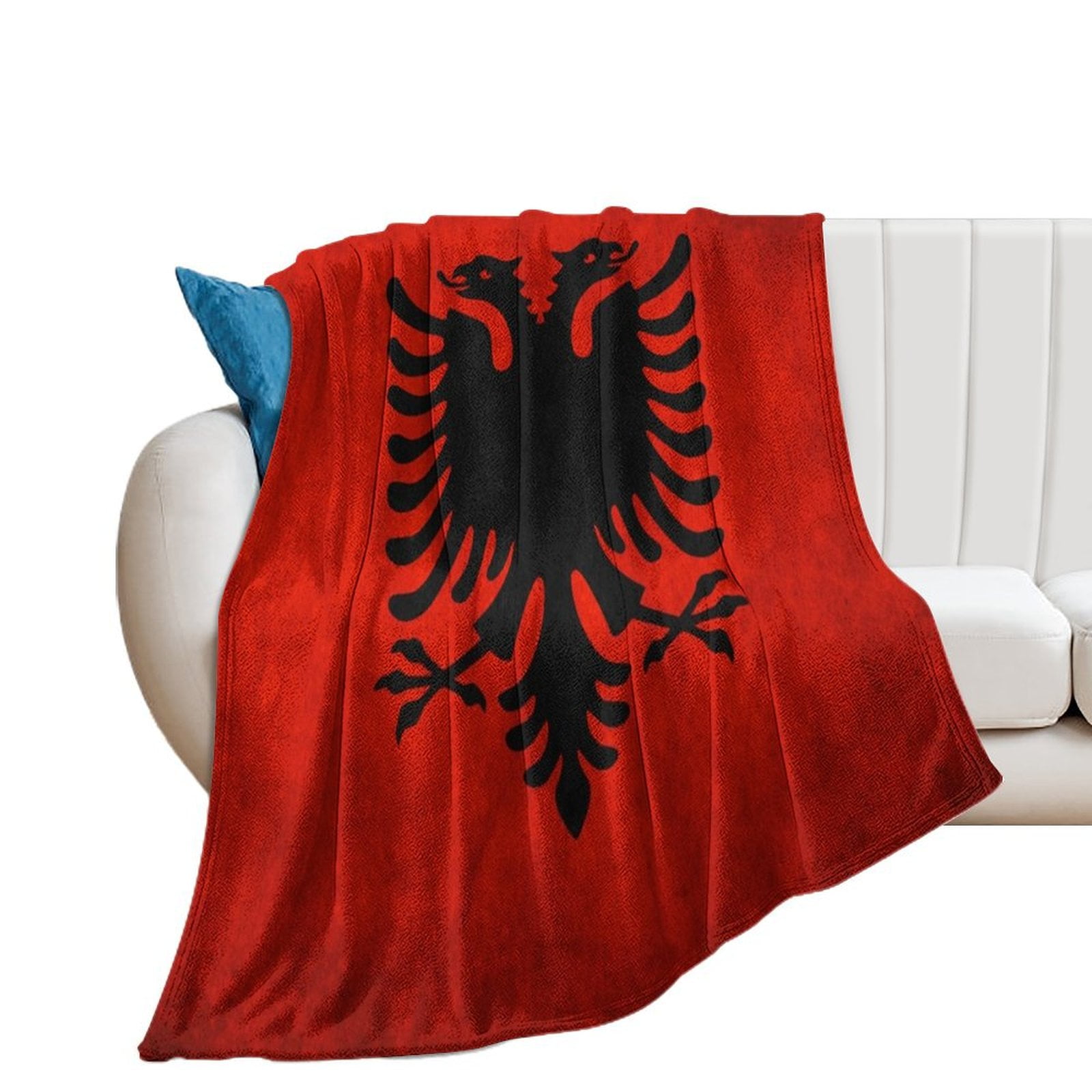 Albania Albanian Flag National Flag of Albania Throw Blanket