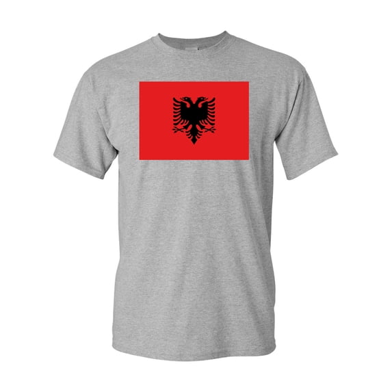 Albania Country Flag Adult DT T-Shirt Tee