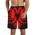 Albania Eagle Print Shorts For Men Personalized Casual 3D Beach Shorts