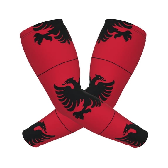 Albania Flag Compression Sports Arm Sleeve Baseball Football Basketball For Men And Women