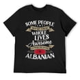 thumbnail image 1 of Albania Flag Souvenirs for Albanians Men & Women T-Shirt Black, 1 of 5
