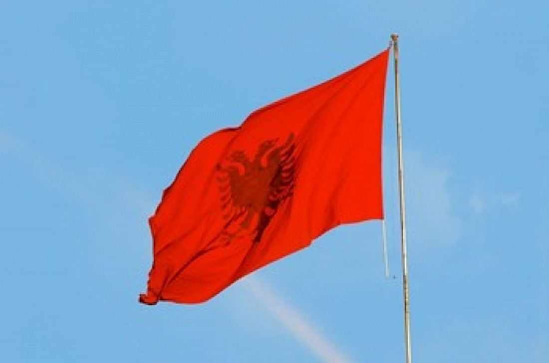 Albania Tirana Flag Canvas Art - Per Karlsson DanitaDelimont (36 x 24)
