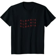 Albania Waving Text Flag - Cute Albanian Souvenir T-Shirt