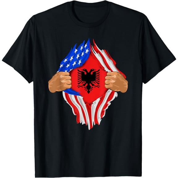 Albanian Blood Inside Me T-Shirt, Flag-Shirt | Albania Flag Gift mens t Gift men，black，women，misfits，journey ，boys