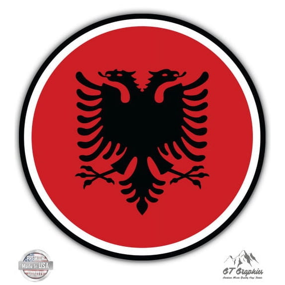 Albanian Flag Albania - 12" Vinyl Sticker Waterproof Decal