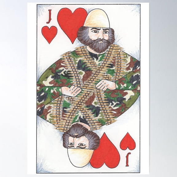 Albanian Jack Of Hearts (Adem Jashari) Poster Wall Art, Modern Wall Decor For Living Room Bedroom, 8x12 UNFRAMED