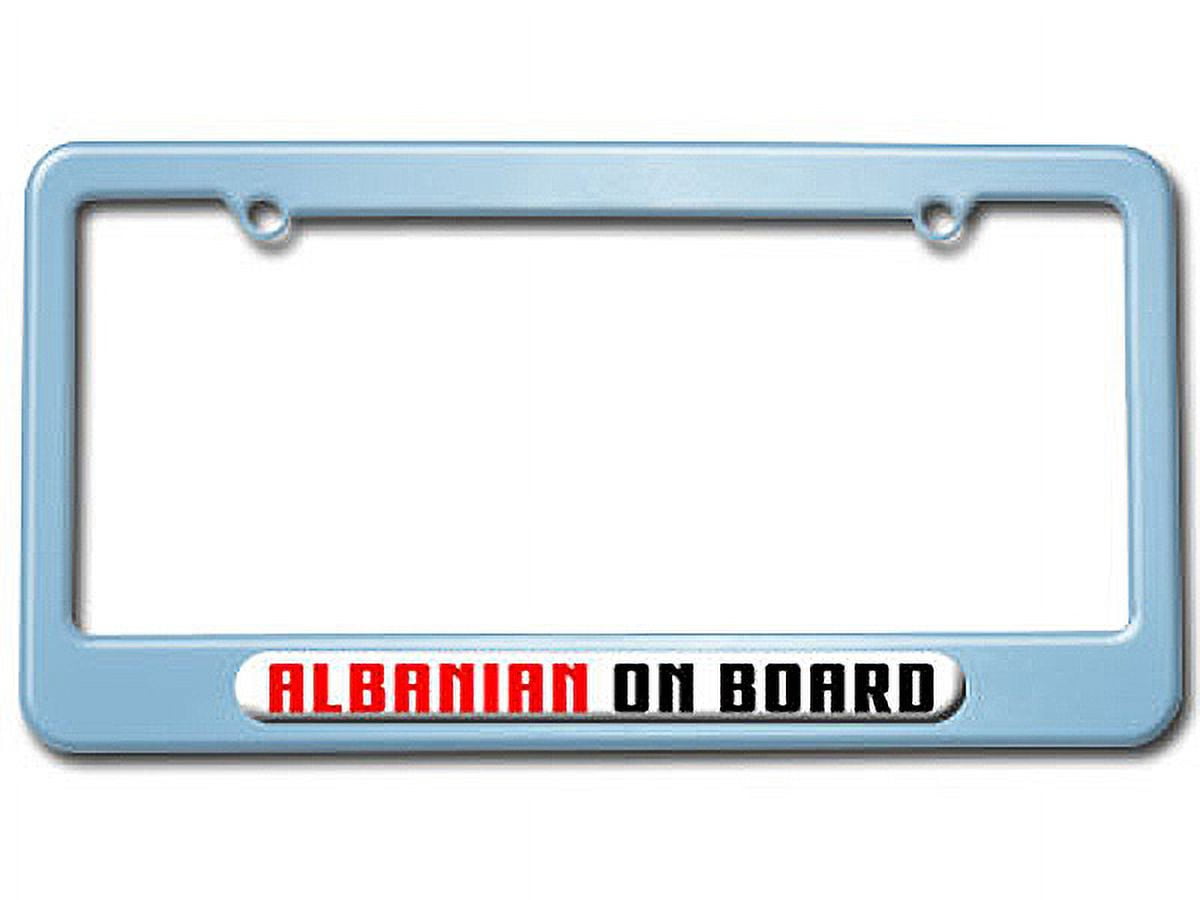 Albanian On Board License Plate Frame