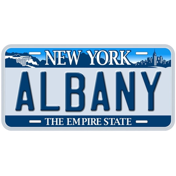 Albany Capital Of New York Flat Novelty Car License Plate