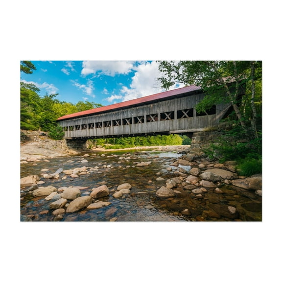 Albany Covered Bridge - New Hampshire Photography Unframed Wall Art Print 5 x 7 inches