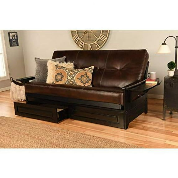 Albany Futon in Barbados Finish, Multiple Suede Colors