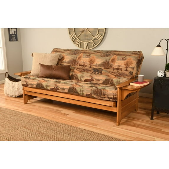 Albany Futon in Rustic Walnut Finish, Multiple Colors