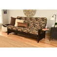 Albany Futon with storage in Rustic Walnut Finish, Multiple Colors
