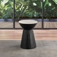 thumbnail image 1 of Albany Living 20" Marble Top Wooden Round End Table in Black, 1 of 3
