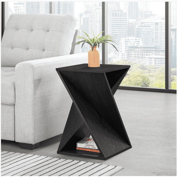 Albany Living Twisted End Table in Black