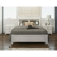 Albany Solid Wood White Bed, Modern Rustic Wooden Queen Size Bed Frame