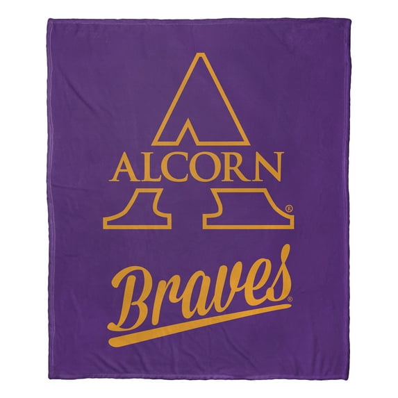 The Northwest 1COL-23600-0276-OOF 50 x 60 in. NCAA Alcorn State University Alumni Silk Touch Throw Blanket