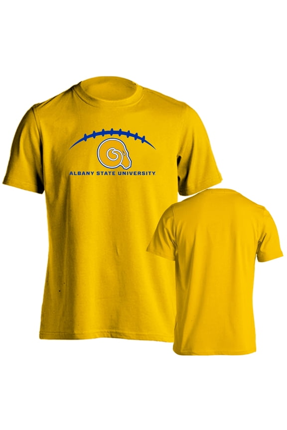 Albany State University Golden Rams Football Laces Out Logo T-Shirt