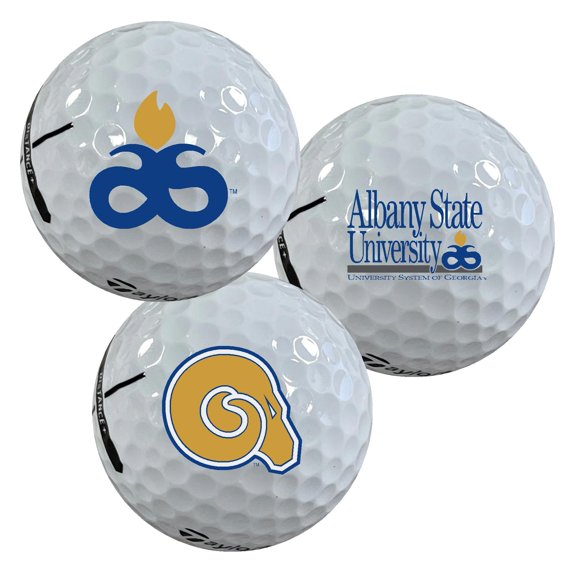 Albany State University Golden Rams Logo Edition Taylormade Distance+ Golf Balls 12-Pack (Dozen)