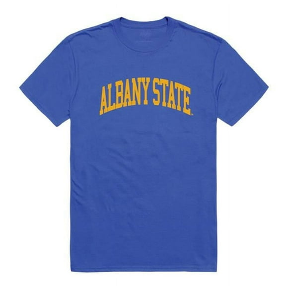 Albany State University Men College T-Shirt, Royal - Large
