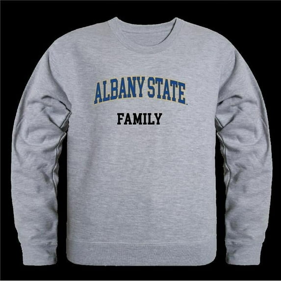 Albany State University Rams Family Crewneck Sweatshirt, Heather Grey - Small