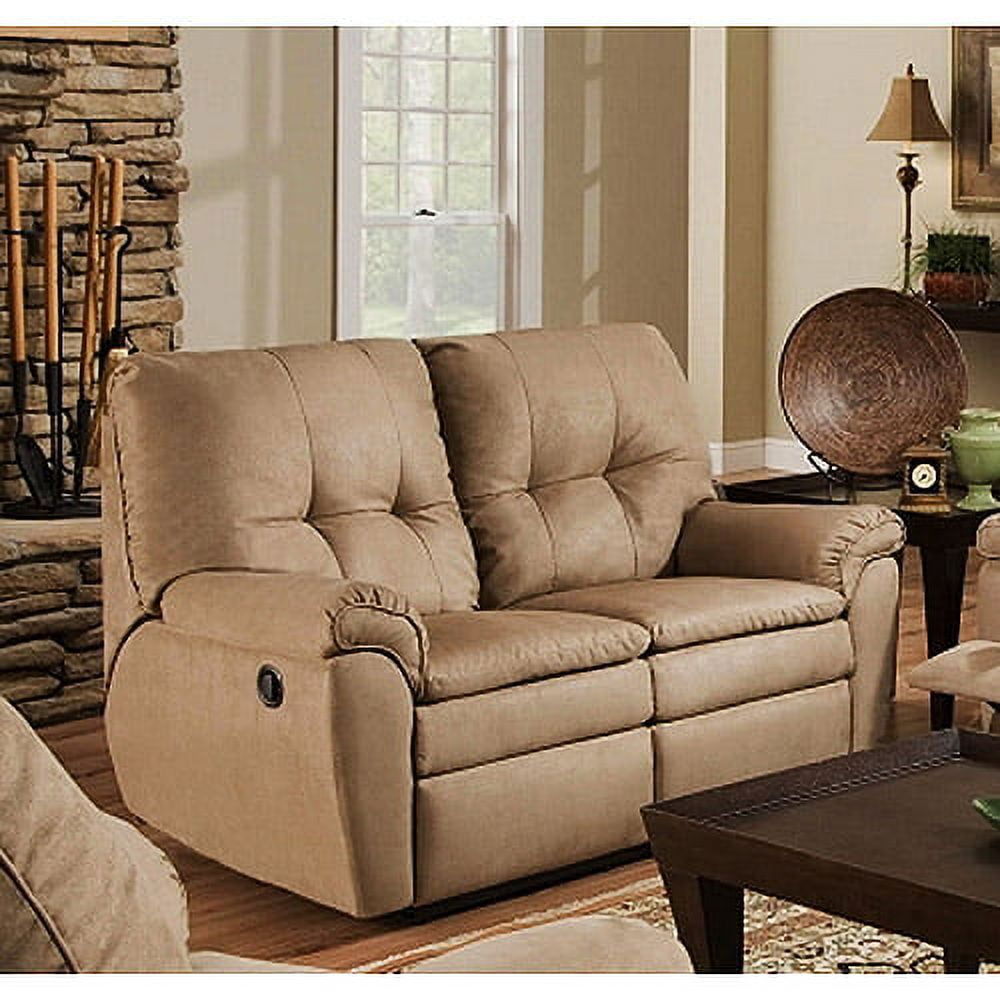 Albany Terra Reclining Loveseat, Kyle Buff Microfiber