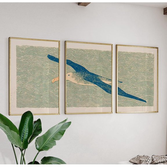 Albatross Japanese Ink Prints Version 3 Set 3 Unframed Paper Print 8x12