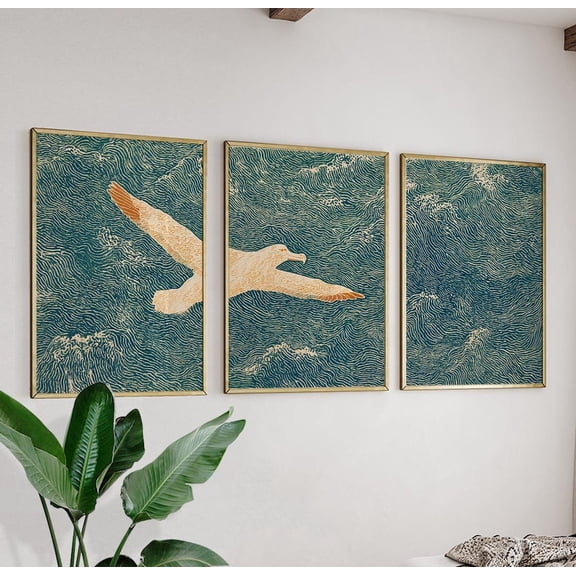 Albatross Japanese Ink Prints Version 4 Set 3 Unframed Paper Print 8x12