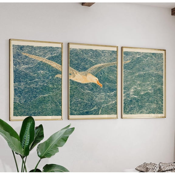 Albatross Japanese Ink Prints Version 5 Set 3 Unframed Paper Print 8x12