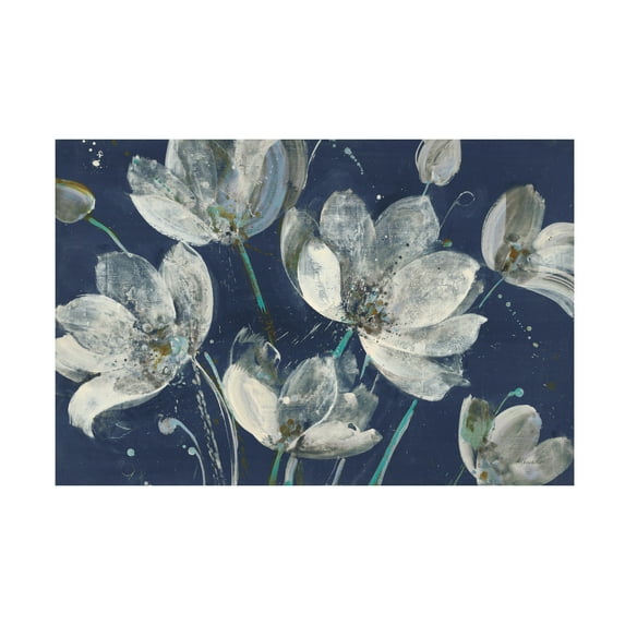 Albena Hristova 'Translucent Garden with Light Blue' Canvas Art