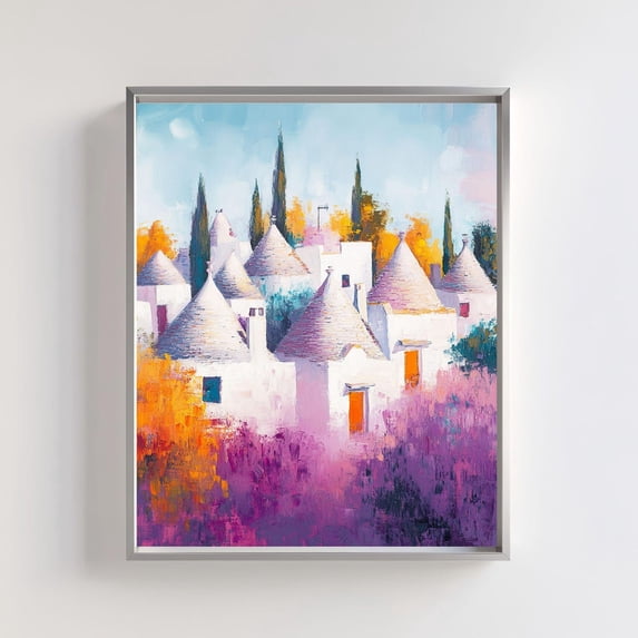 Alberobello Trulli Houses Wall Art Print, Traditional Italian Village ...