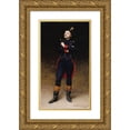thumbnail image 1 of Albert Antoine Lambert 15x24 Gold Ornate Framed and Double Matted Museum Art Print Titled - Portrait of Actor Leon Marais (1853-1891), in the Role of Martial De ‘Thermidor’ by Victorian Sard, 1 of 4