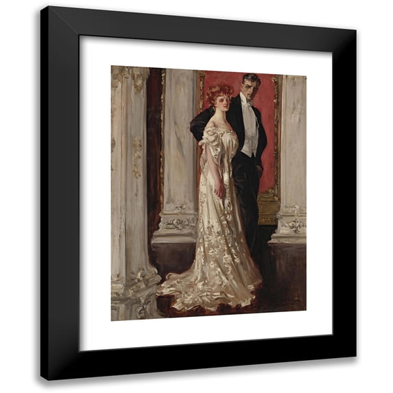 Albert Beck Wenzell 12x14 Black Modern Framed Museum Art Print Titled - The Couple