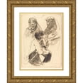 thumbnail image 1 of Albert Besnard 11x14 Gold Ornate Wood Frame and Double Matted Museum Art Print Titled - Three Veiled Women (Three Veiled Women) (1899), 1 of 4