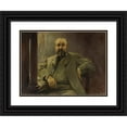 thumbnail image 1 of Albert Besnard 14x11 Black Ornate Wood Framed Double Matted Museum Art Print Titled: Portrait of Francis Magnard (1884), 1 of 5