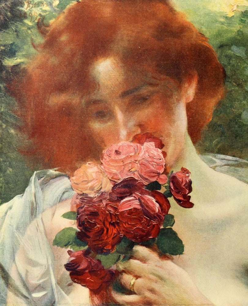 Albert Besnard 1906 LEnivrement des Roses Canvas Art - Albert Besnard (24 x 36)