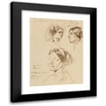thumbnail image 1 of Albert Besnard 19x24 Black Modern Framed Museum Art Print Titled - Three Portrait Heads of a Woman, 1 of 5