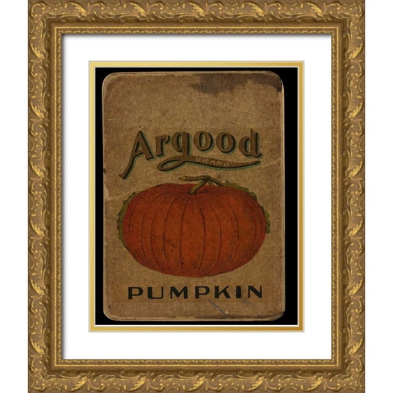 Albert, Beth 12x14 Gold Ornate Wood Framed with Double Matting Museum Art Print Titled - Vintage Pumpkin