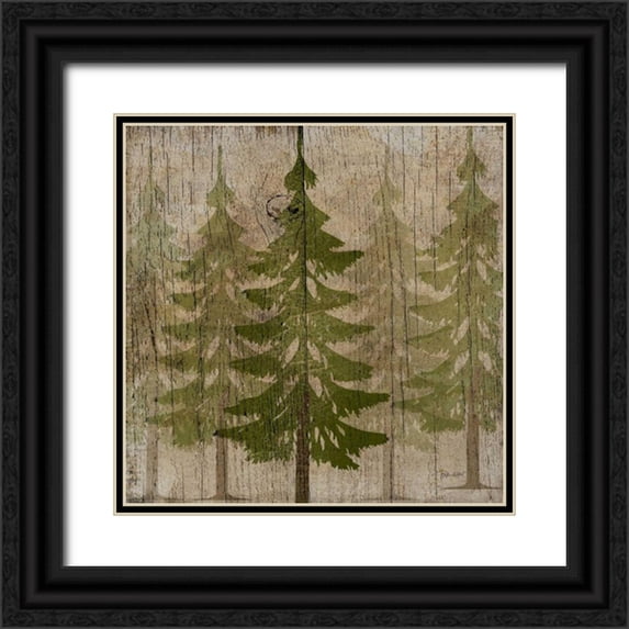 Albert, Beth 15x15 Black Ornate Wood Framed with Double Matting Museum Art Print Titled - Pines