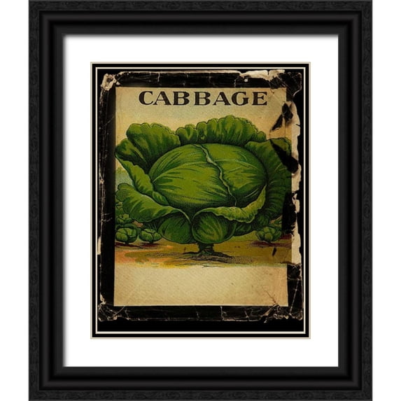 Albert, Beth 20x24 Black Ornate Wood Framed with Double Matting Museum Art Print Titled - Vintage Cabbage