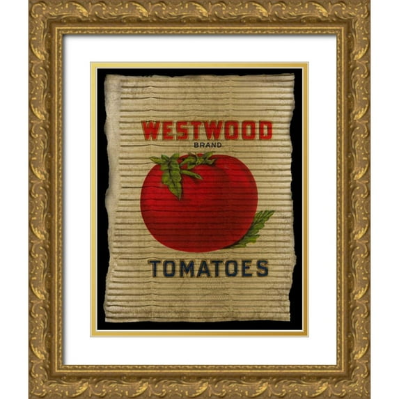 Albert, Beth 20x24 Gold Ornate Wood Framed with Double Matting Museum Art Print Titled - Vintage Tomatoes