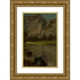 thumbnail image 1 of Albert Bierstadt 13x18 Gold Ornate Wood Frame and Double Matted Museum Art Print Titled - Hetch Hetchy Falls, California, 1 of 4